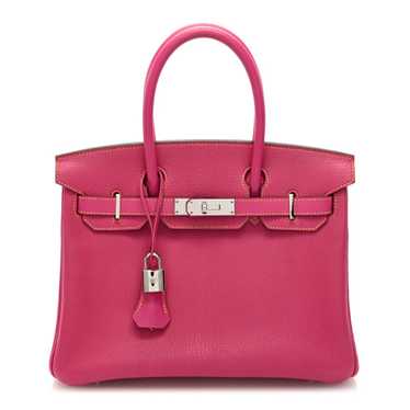 HERMES Chevre Mysore Horseshoe Birkin 30 Rose Sho… - image 1