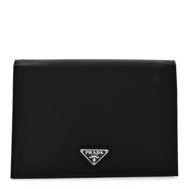 PRADA Tessuto Nylon Tri-Fold Compact Wallet Black - image 1