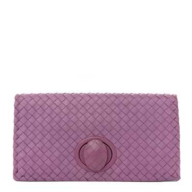 BOTTEGA VENETA Nappa Intrecciato Turnlock Clutch C