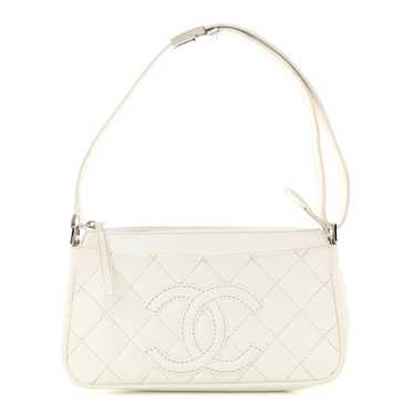 CHANEL Caviar Quilted Timeless CC Shoulder Bag Wh… - image 1