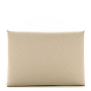 HERMES Epsom Calvi Duo Card Case Craie