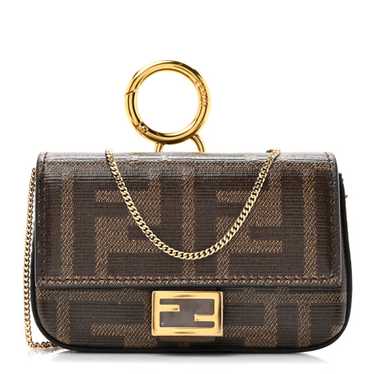 FENDI Glazed Fabric FF 1974 Nano Baguette Charm M… - image 1