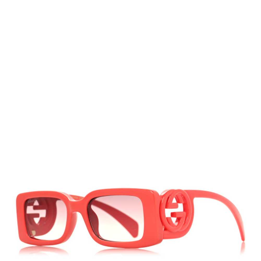 GUCCI Acetate Chaise Rectangler Frame Sunglasses … - image 1