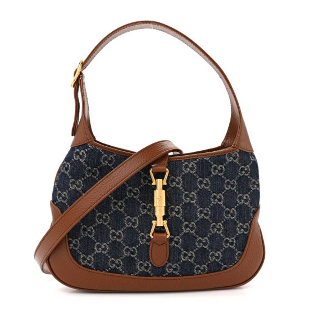 GUCCI New Denim GG Monogram Calfskin Small Jackie… - image 1