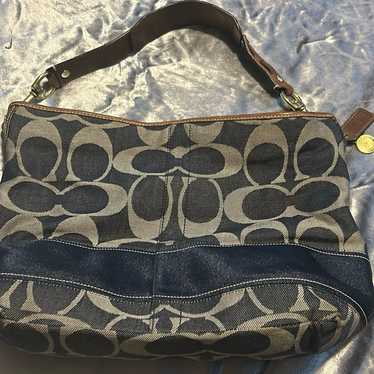 Vintage Coach HOBO outlet SOHO Patchwork Denim Leather Purse, Wallet Decor Y2K