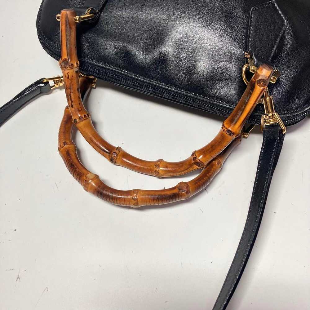 Excellent Condition, Rare, OLD GUCCI Leather Bamb… - image 8