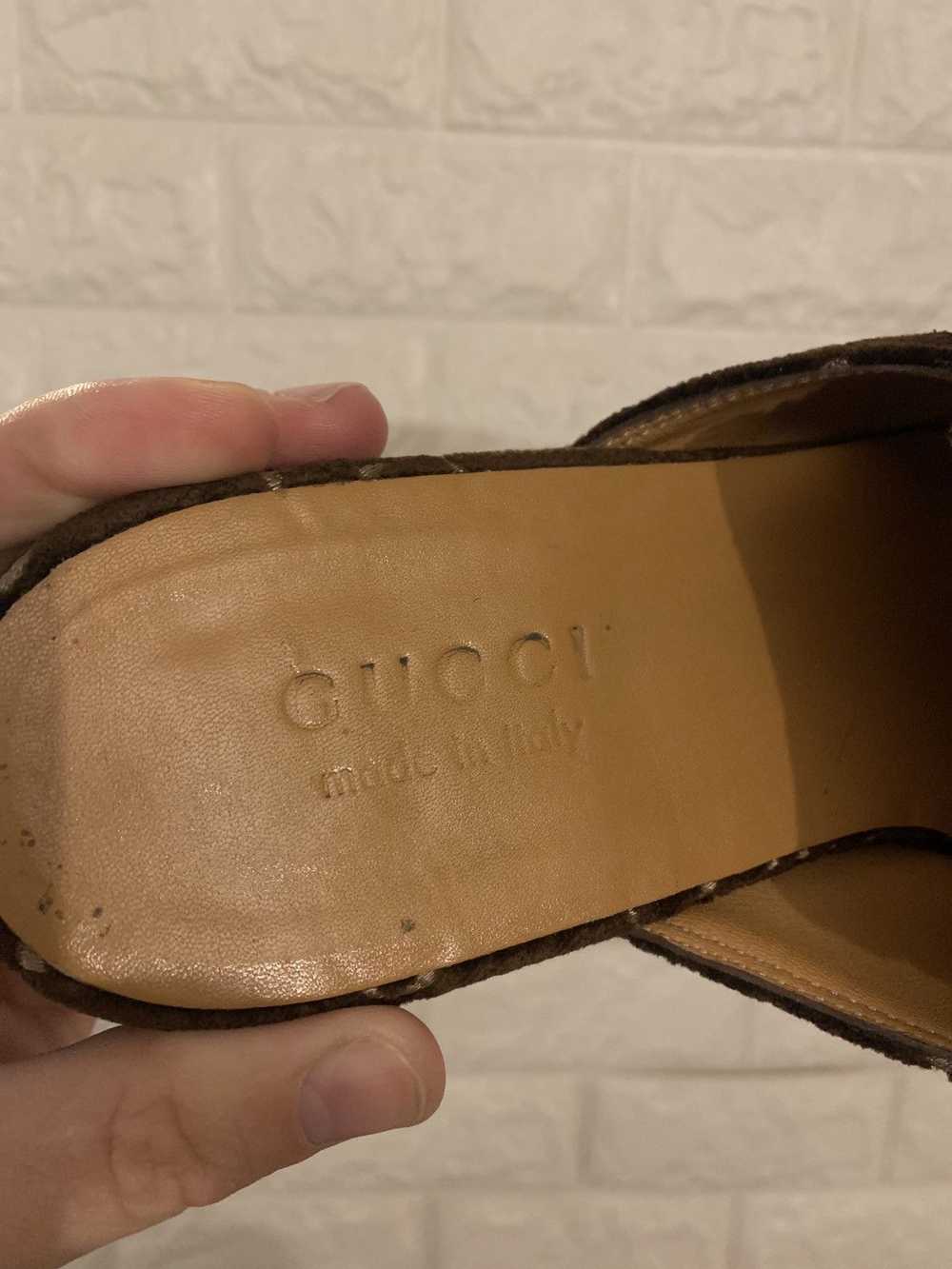 Gucci Velvet Chocolate GG slippers - image 6