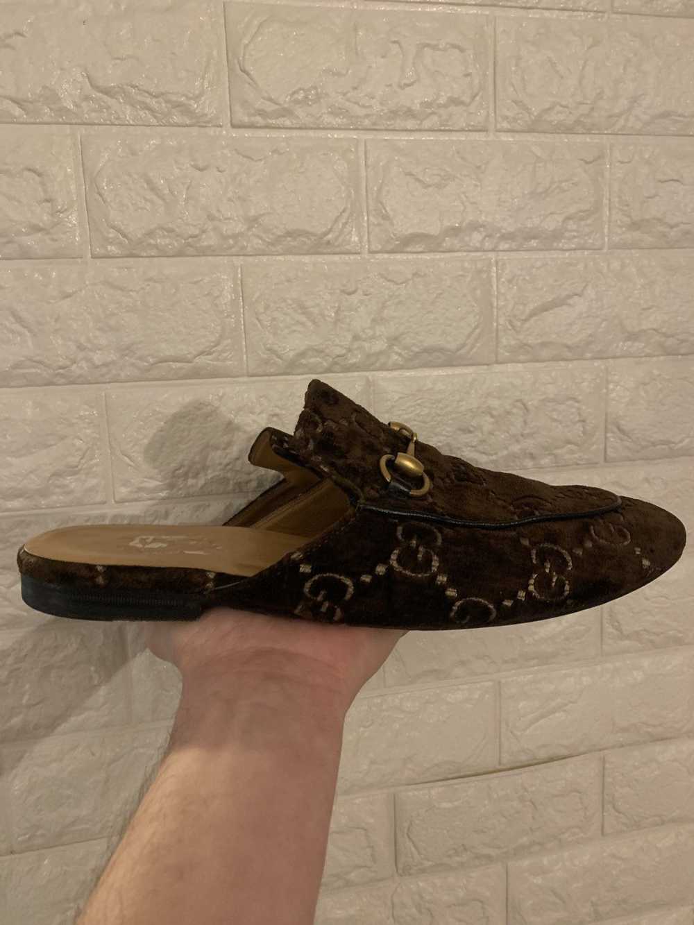 Gucci Velvet Chocolate GG slippers - image 8