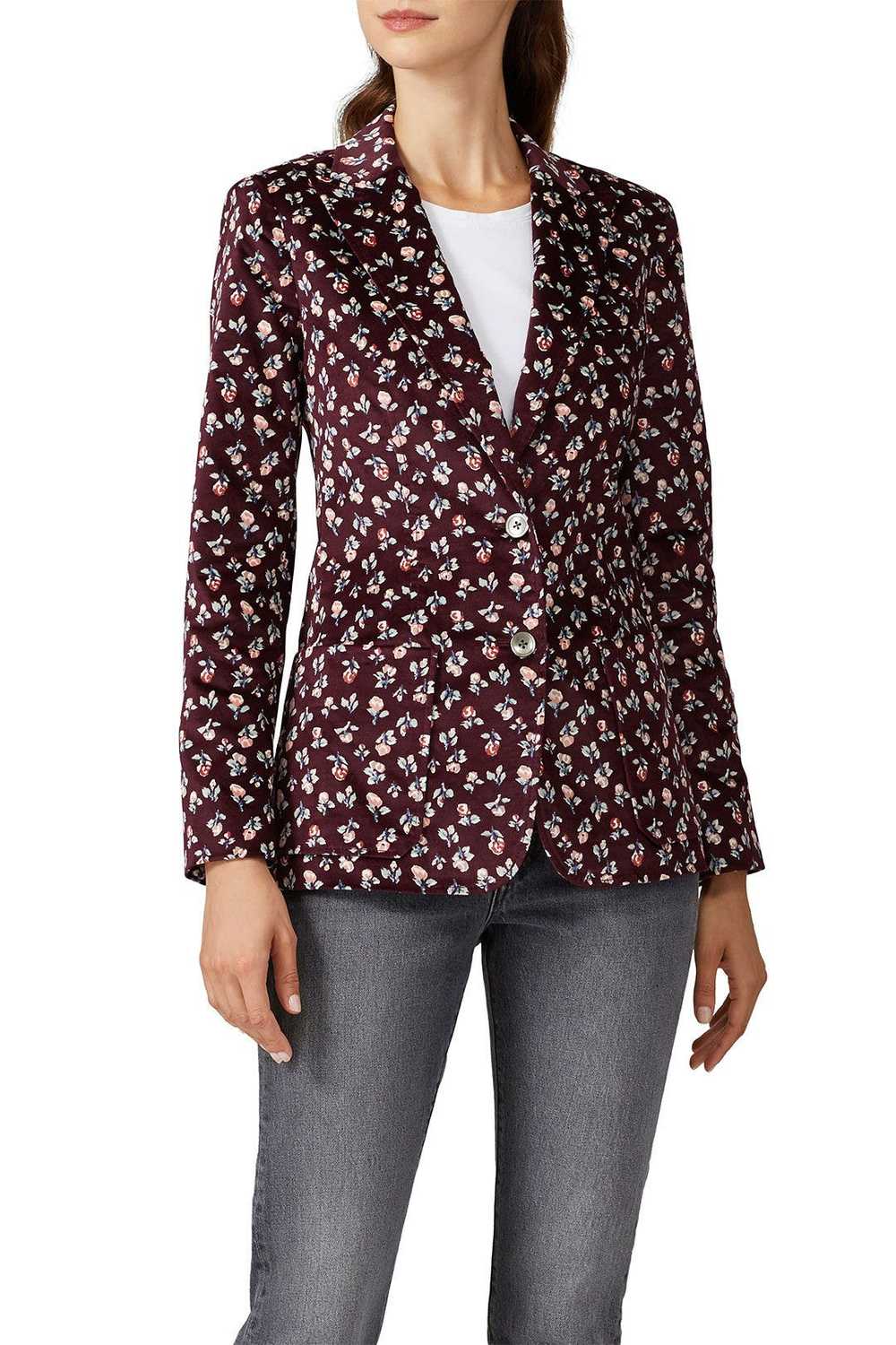 La Vie Rebecca Taylor Cherise Velvet Blazer - image 2