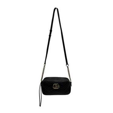 GUCCI/Cross Body Bag/S/Leather/BLK/Marmont Small … - image 1