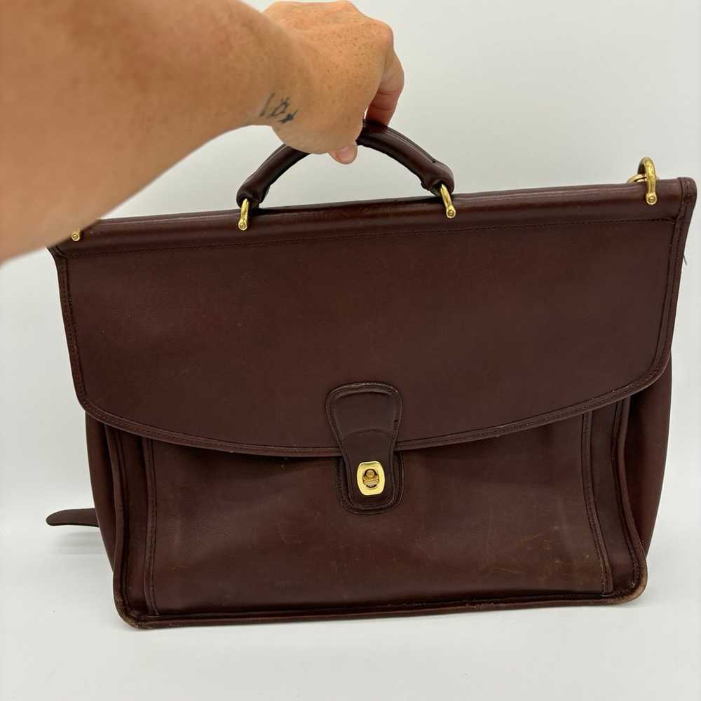 Vintage COACH Metropolitan Chocolate Brown Smooth… - image 3