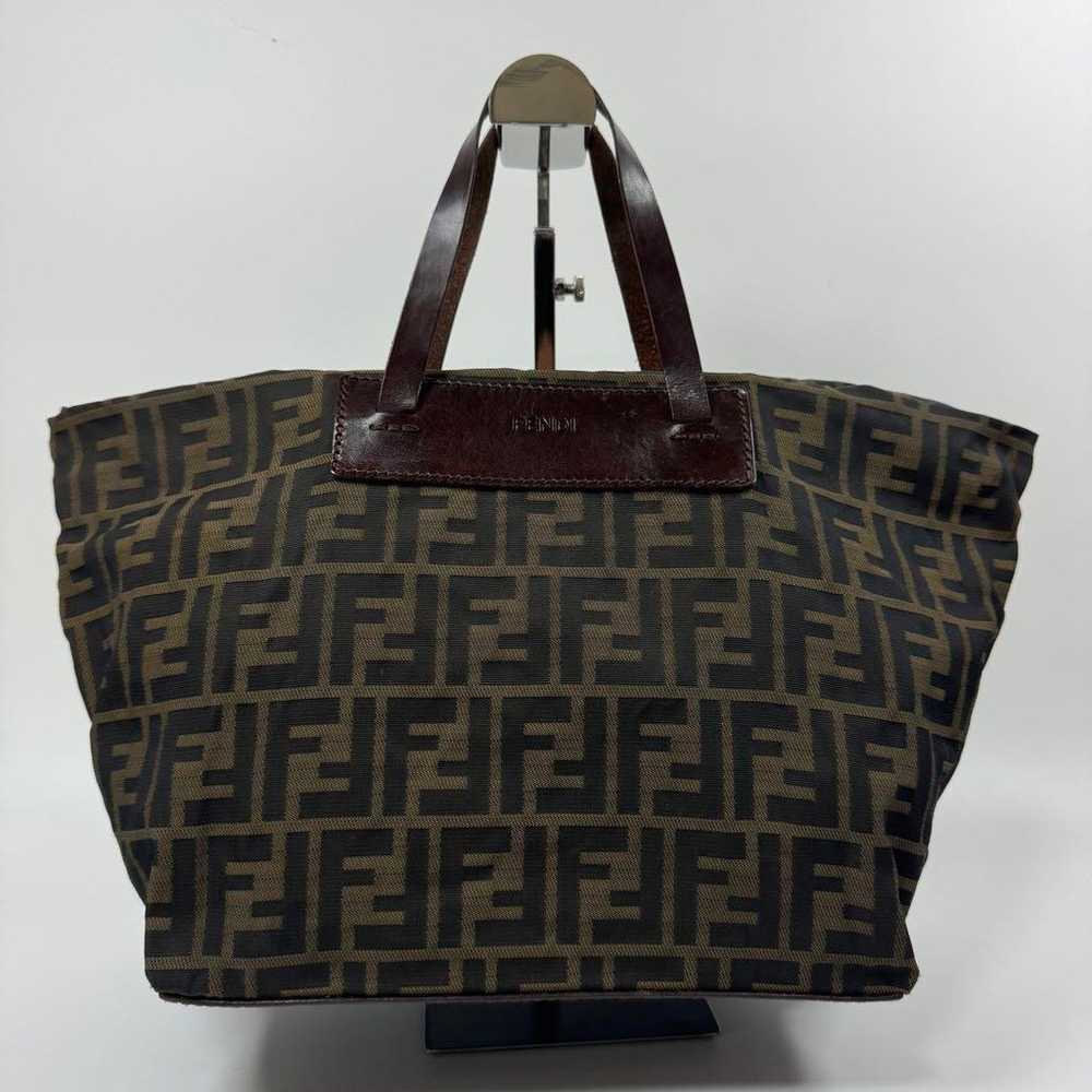 Fendi FF Logo Tote Bag Brown - image 2