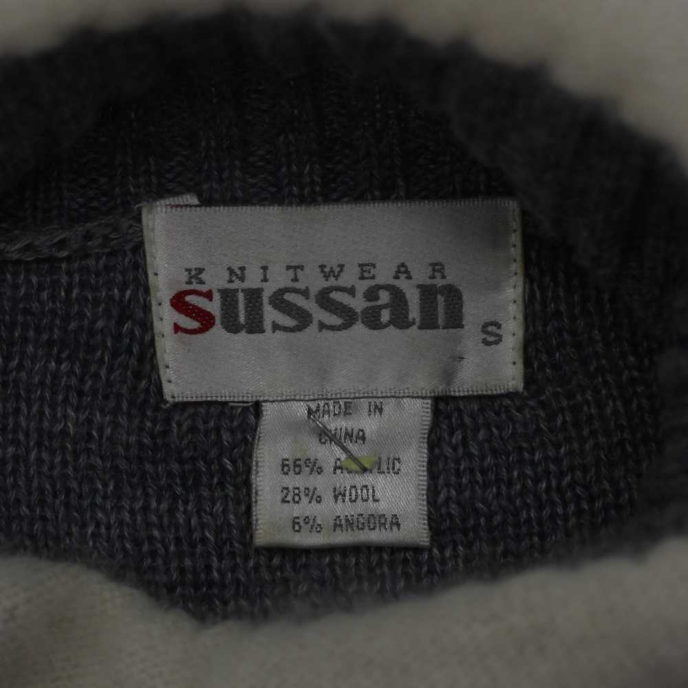 Vintage Sussan Knitwear Hand Embroidered Knit Tur… - image 3