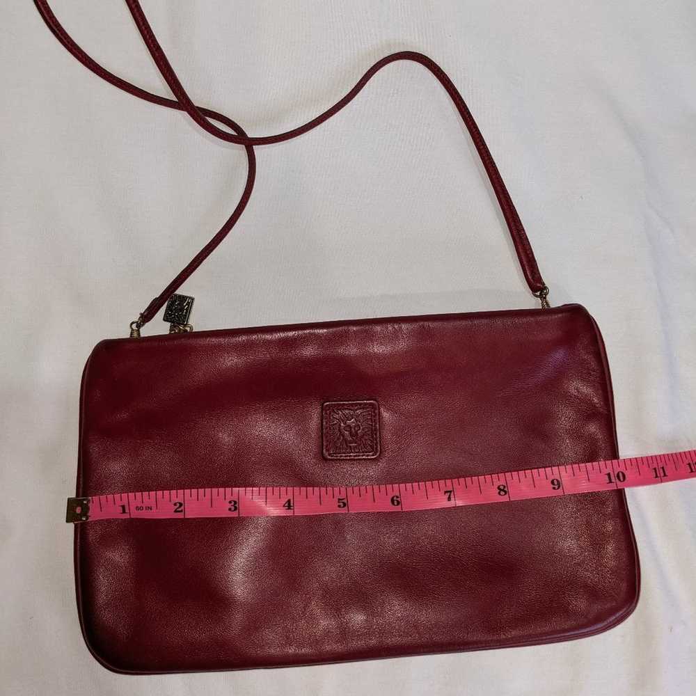 Vintage Ann Klein for Calderon Deep Red Leather S… - image 10