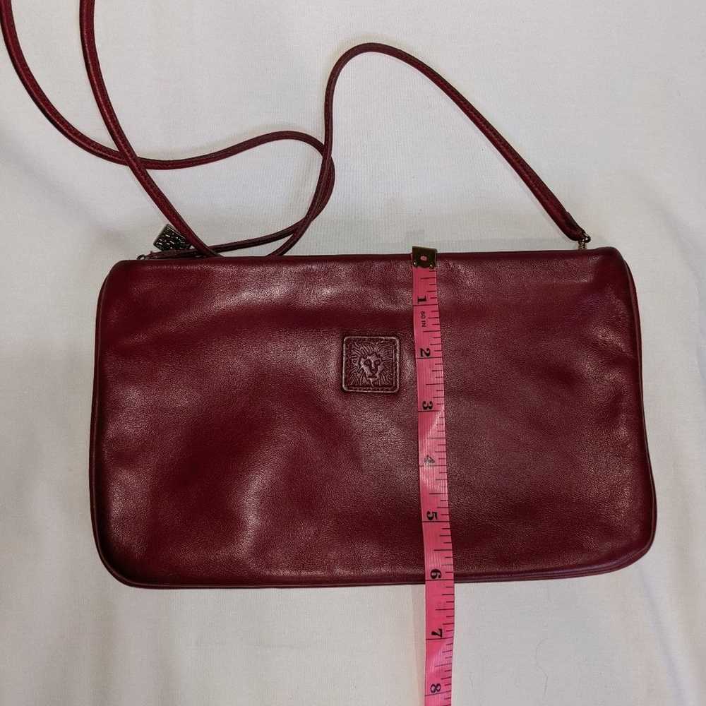 Vintage Ann Klein for Calderon Deep Red Leather S… - image 11