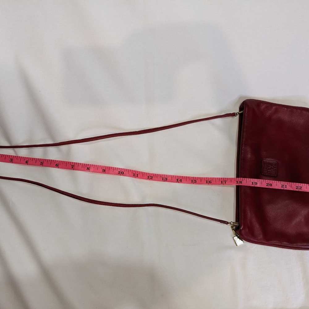 Vintage Ann Klein for Calderon Deep Red Leather S… - image 12