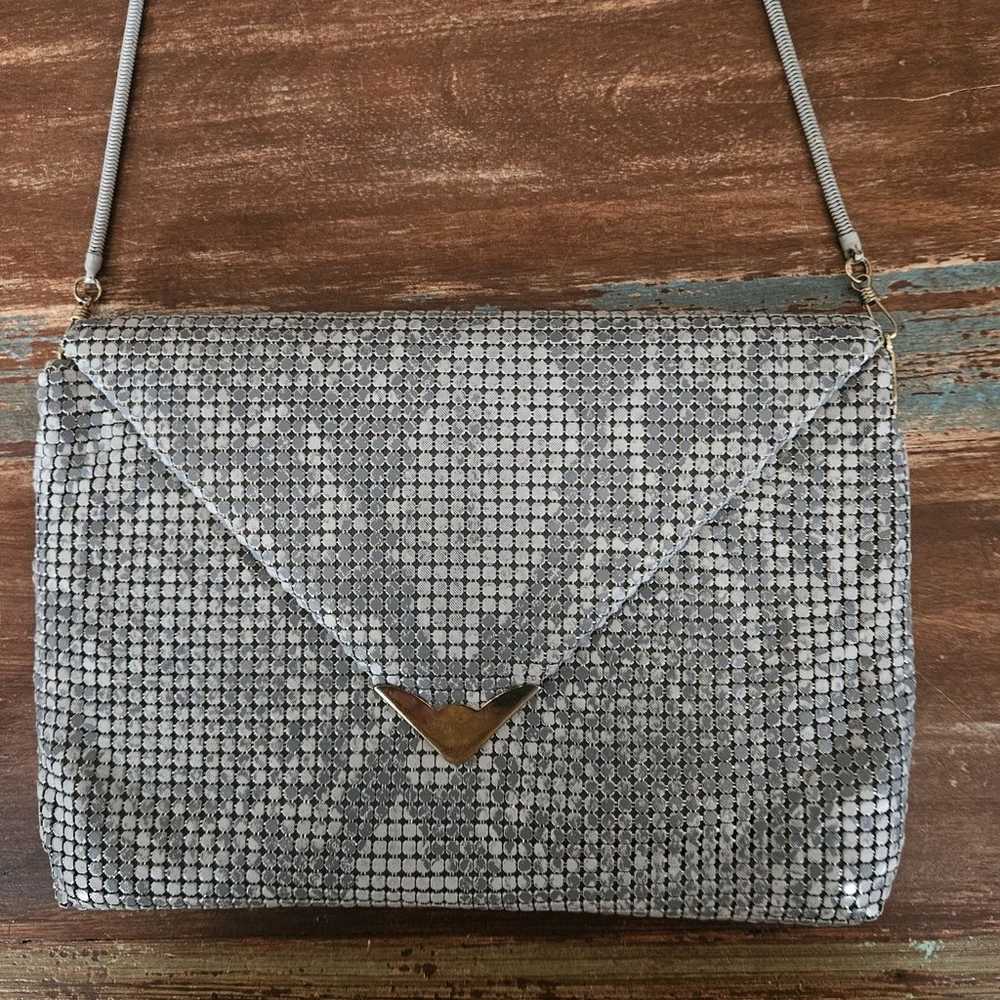 Pelle' Italia Vintage 60s Gray Metal Mesh Chain E… - image 12