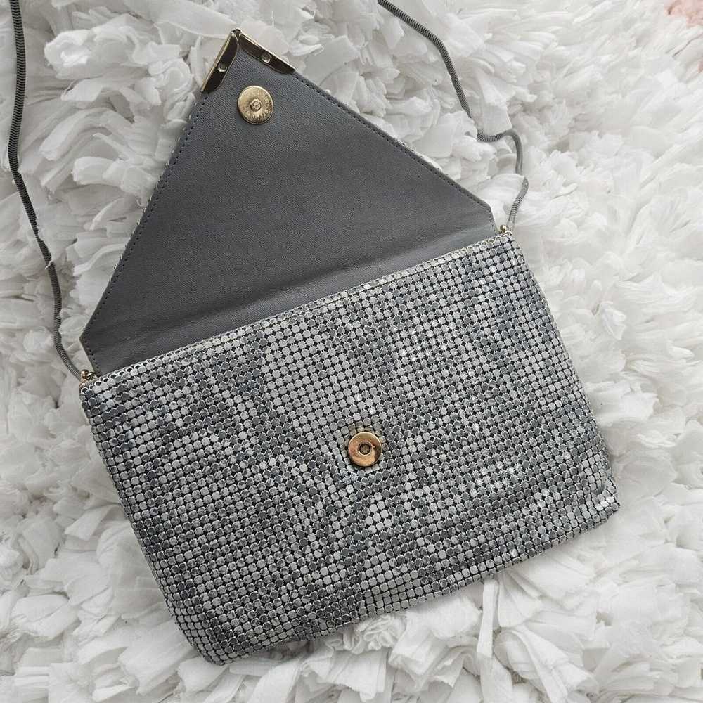 Pelle' Italia Vintage 60s Gray Metal Mesh Chain E… - image 3