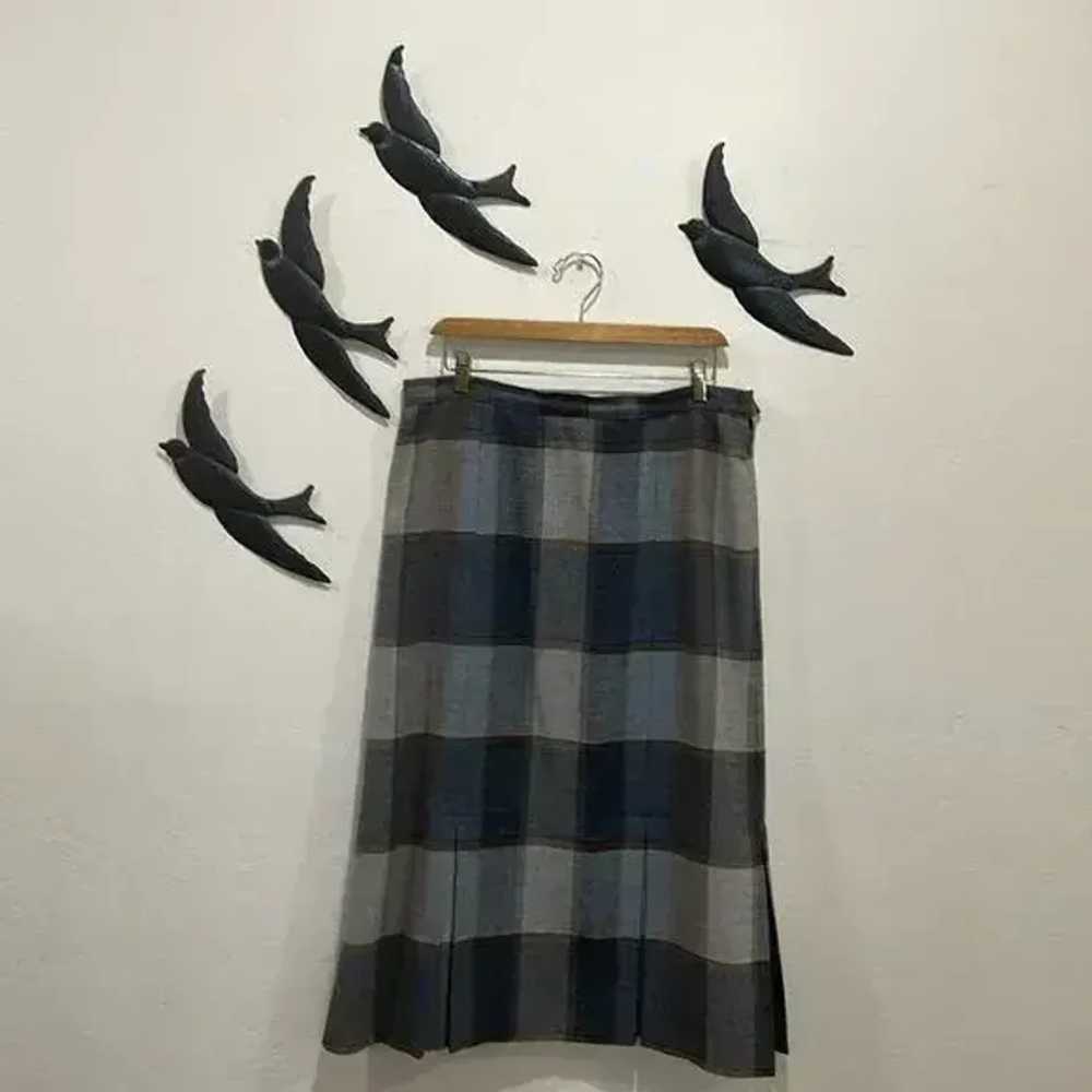 Jaeger Wool Plaid Midi Skirt (16) | Used,… - image 1