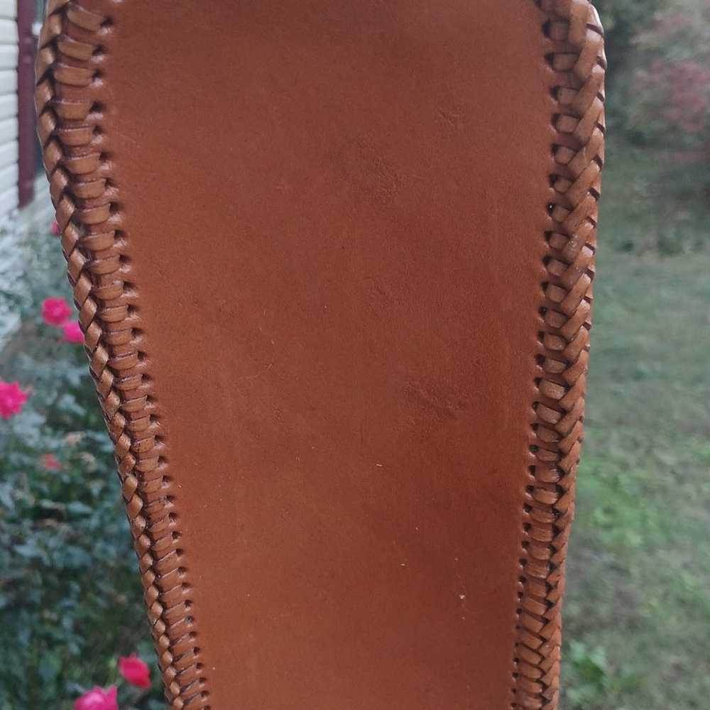 Handmade/Carved 100% Leather Western Style Bucket… - image 5