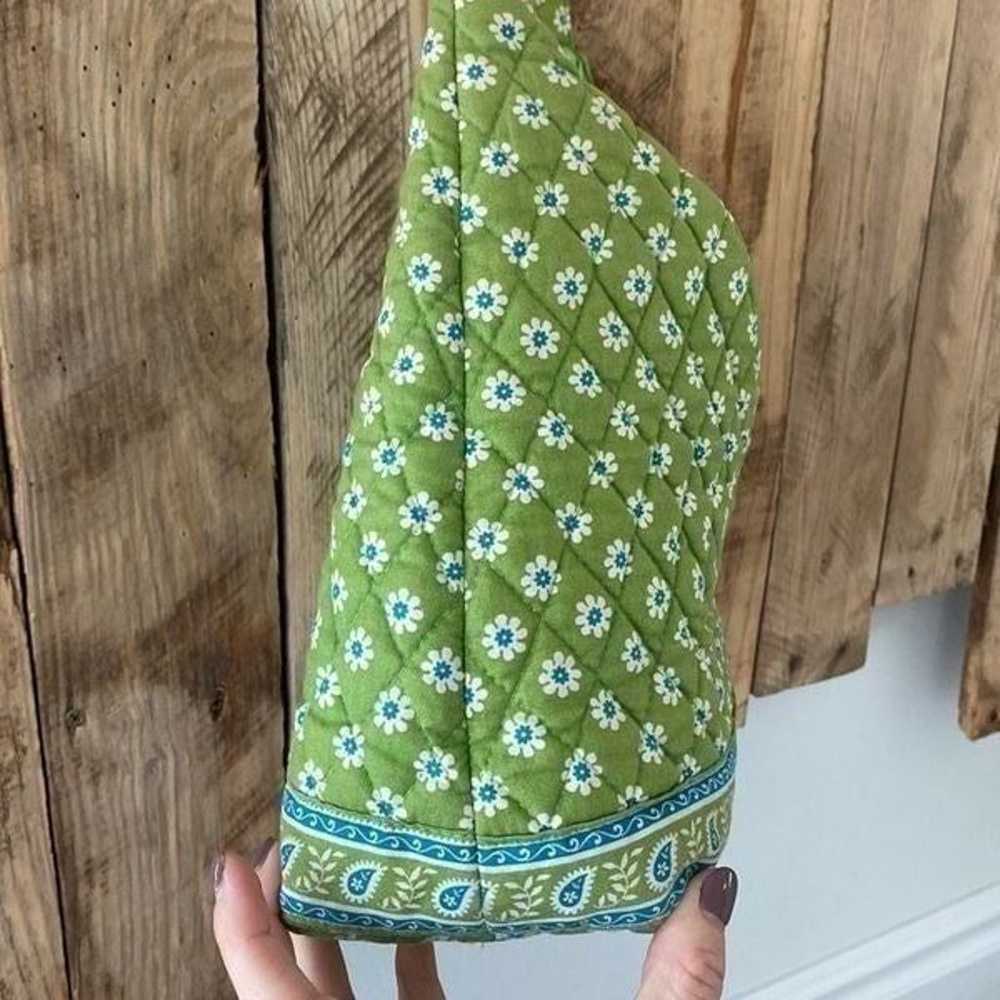 Vera Bradley Purse Shoulder Bag Apple Green Blue … - image 11