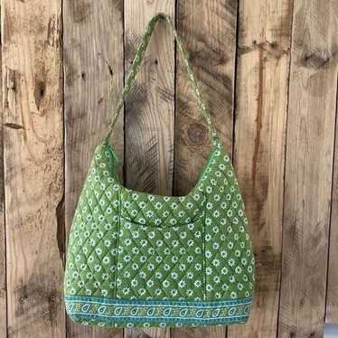 Vera Bradley Purse Shoulder Bag Apple Green Blue … - image 1