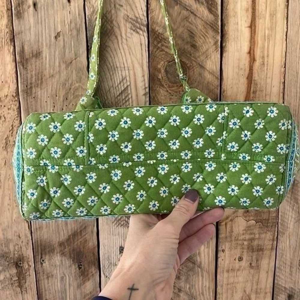 Vera Bradley Purse Shoulder Bag Apple Green Blue … - image 8