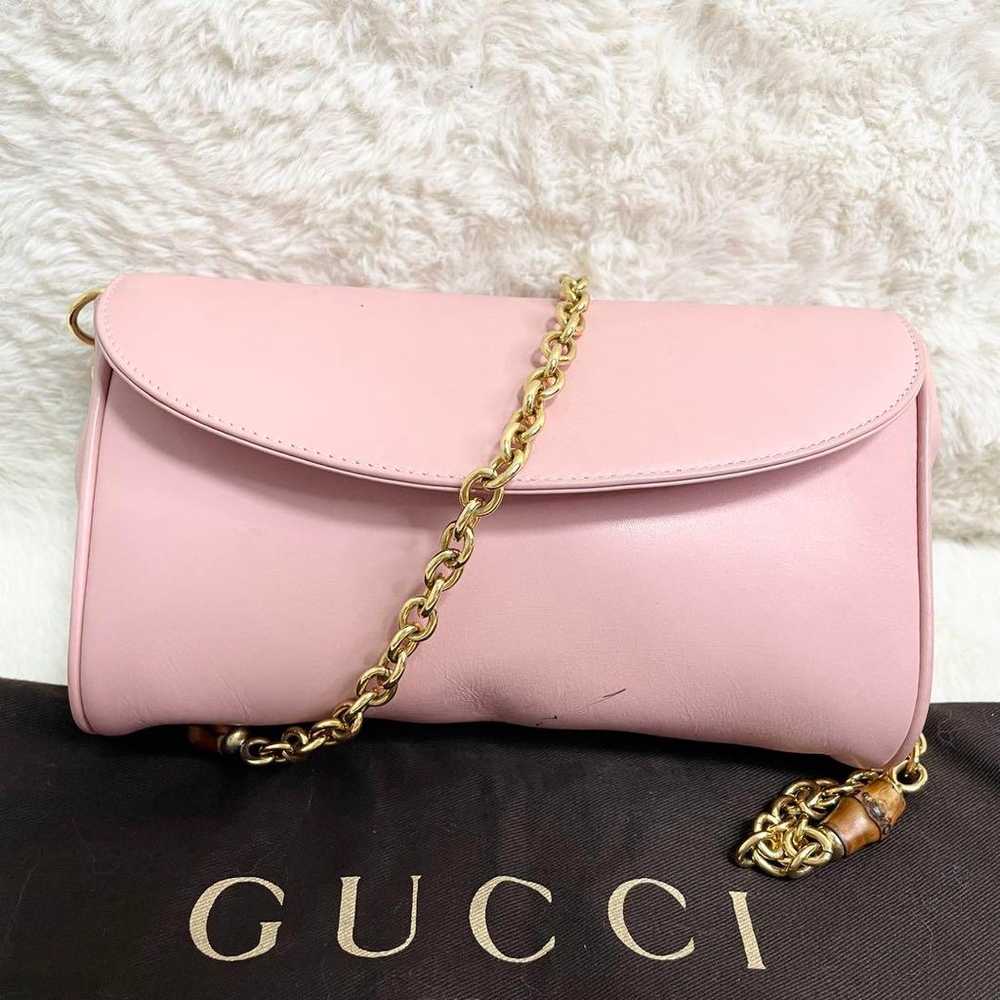 Rare Gucci Bamboo Chain Accessory Pouch Shoulder … - image 1