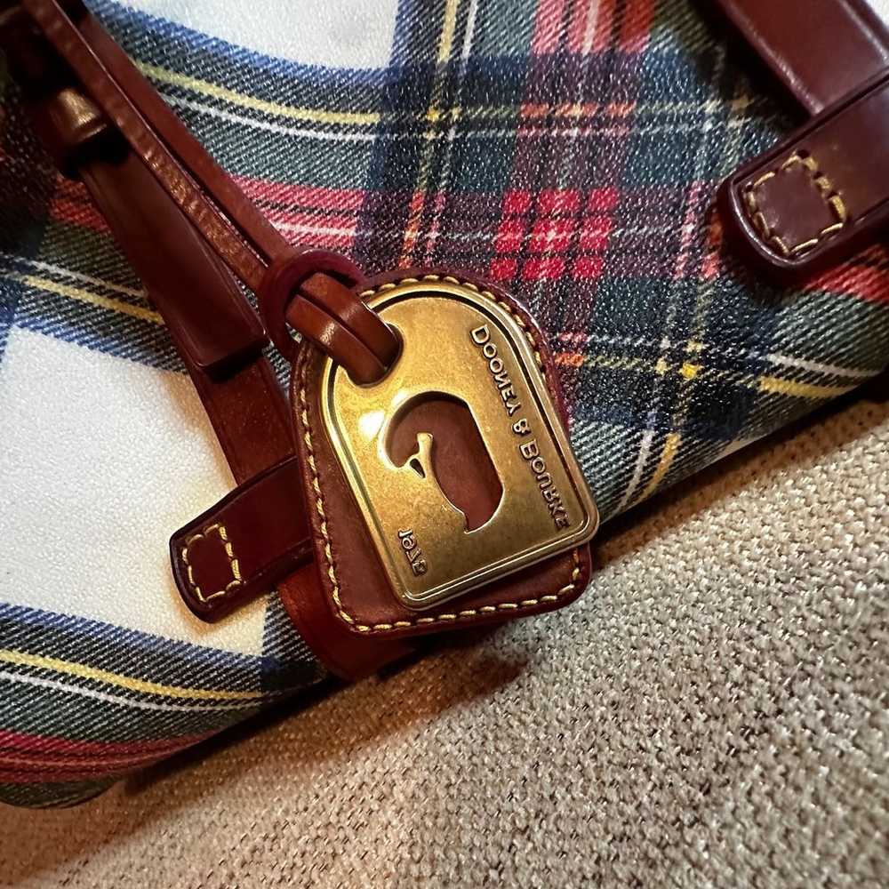 Dooney & Bourke Tartan Plaid Barrel Satchel - image 11