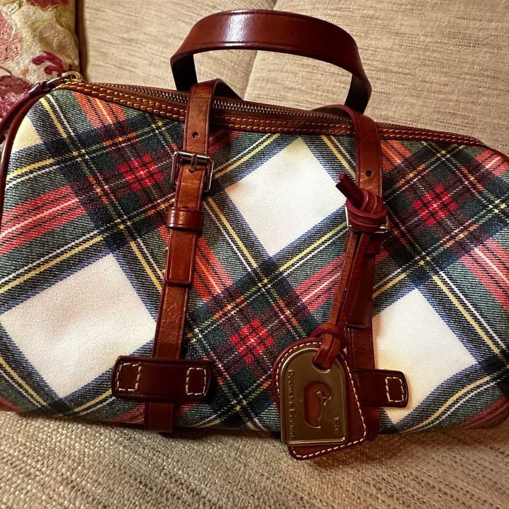 Dooney & Bourke Tartan Plaid Barrel Satchel - image 12