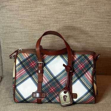 Dooney & Bourke Tartan Plaid Barrel Satchel - image 1