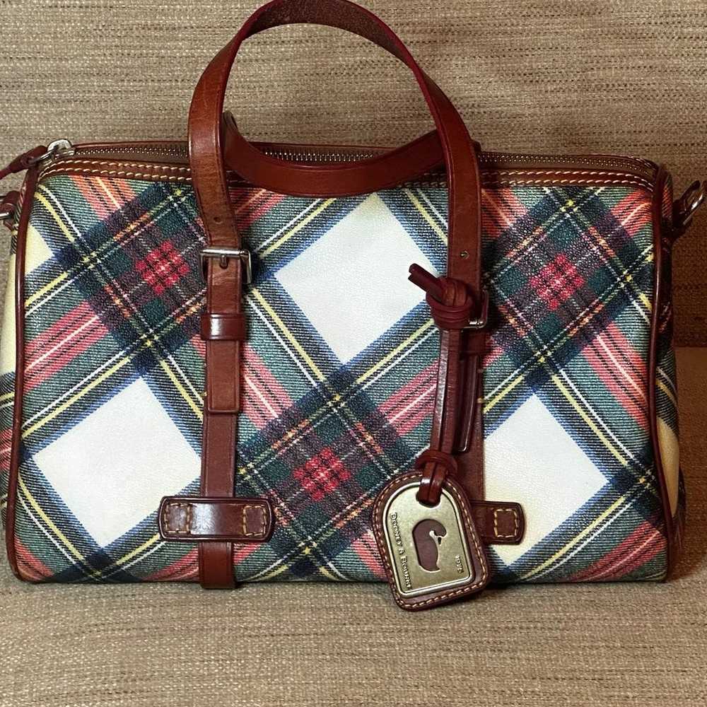 Dooney & Bourke Tartan Plaid Barrel Satchel - image 2