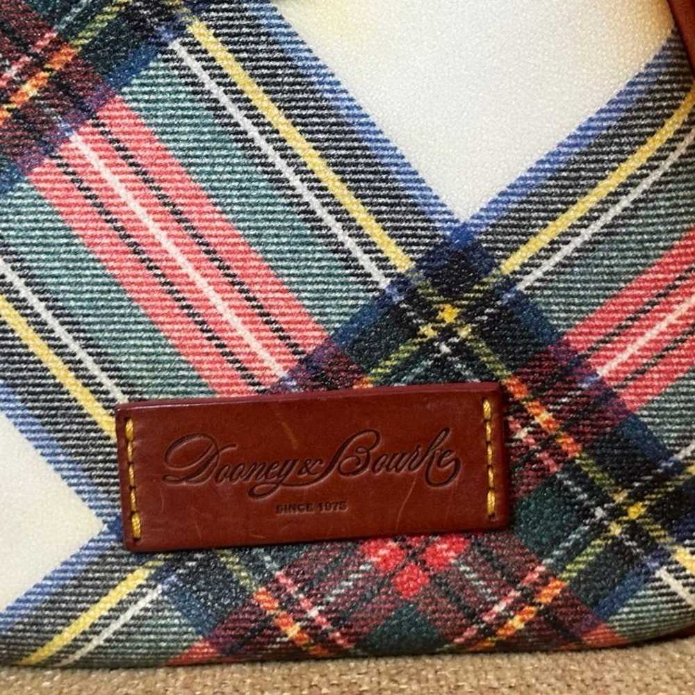 Dooney & Bourke Tartan Plaid Barrel Satchel - image 5