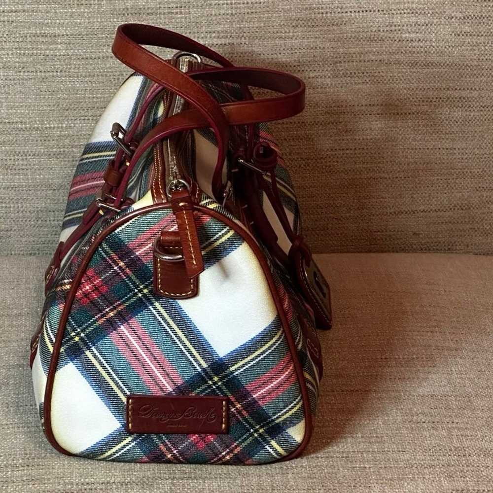 Dooney & Bourke Tartan Plaid Barrel Satchel - image 7