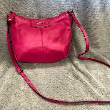 Vintage coach pink leather swing pack crossbody As