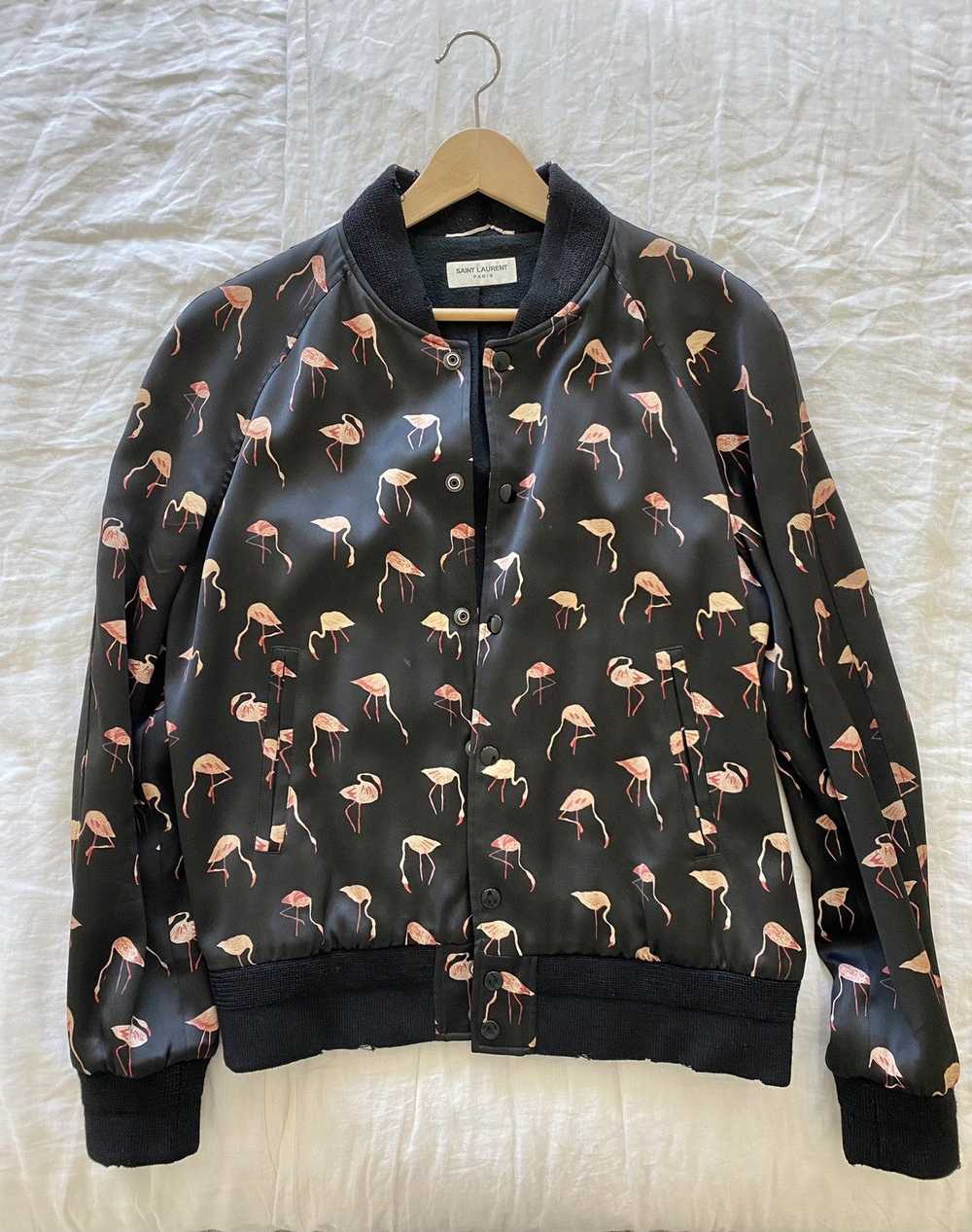 Saint Laurent Paris Saint Laurent Satin Flamingo … - image 1