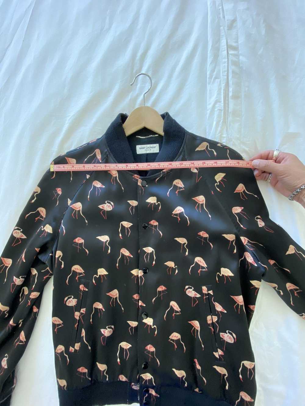 Saint Laurent Paris Saint Laurent Satin Flamingo … - image 6