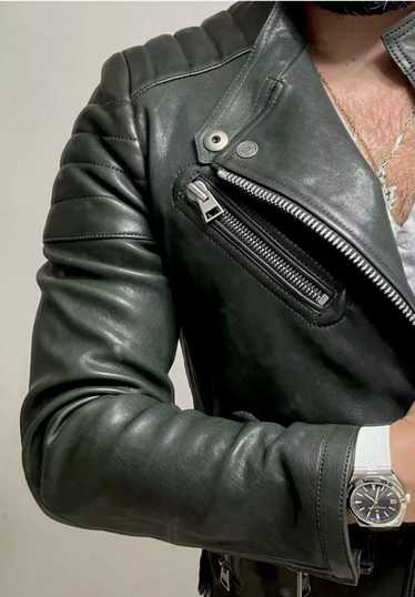 Tom Ford RARE!! Icon Biker GREEN Leather Jacket