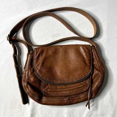 Lucky Brand Vintage Brown Lamb Leather Stash Foldo