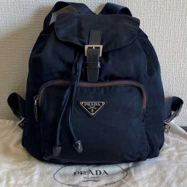 PRADA backpack, dark navy color.