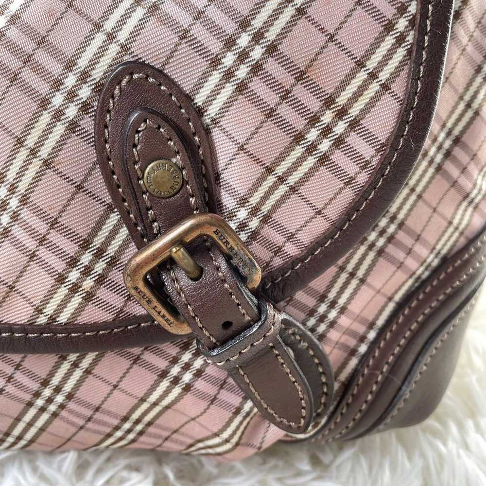 Burberry Blue Label Pink Nova Check x Brown 2way … - image 5