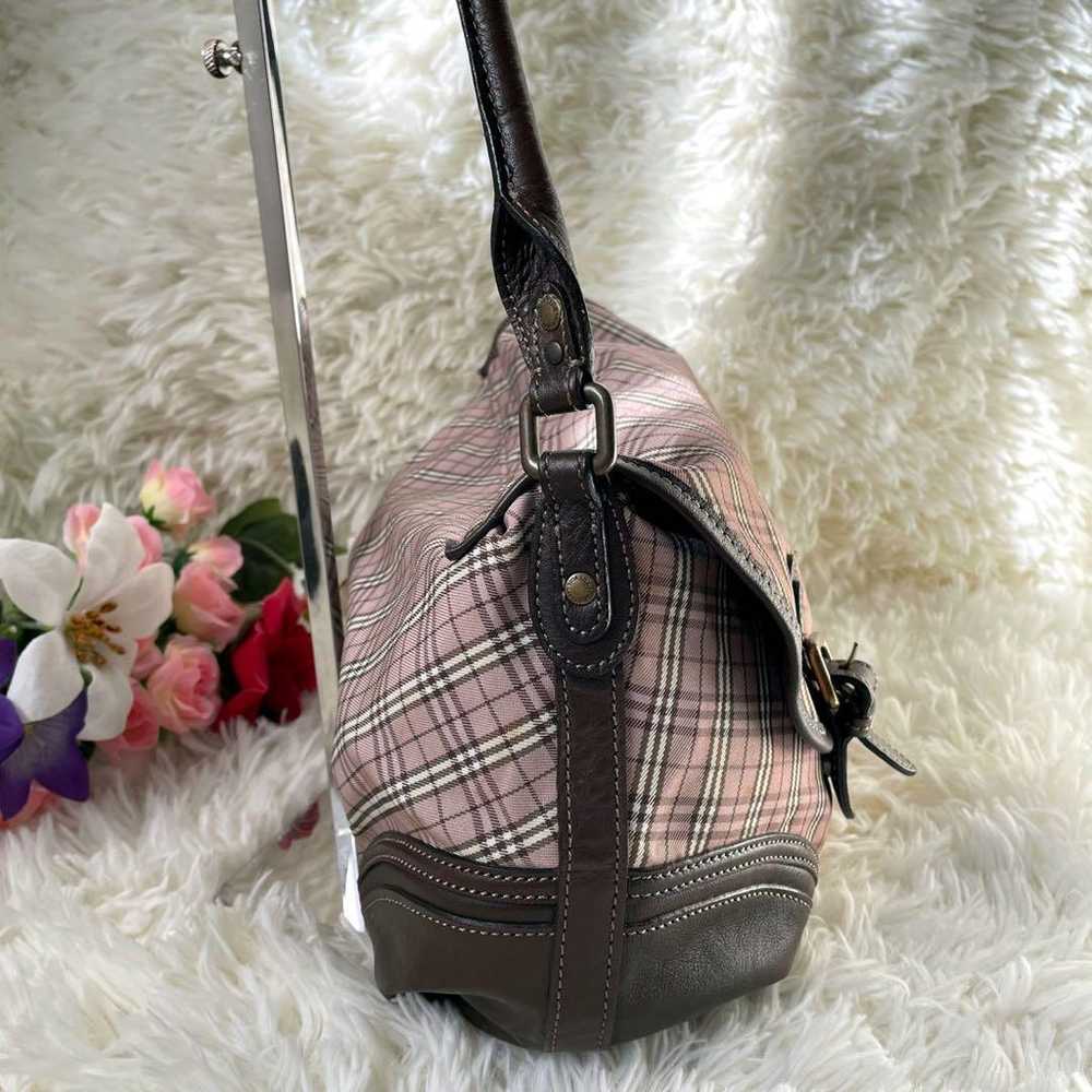 Burberry Blue Label Pink Nova Check x Brown 2way … - image 7