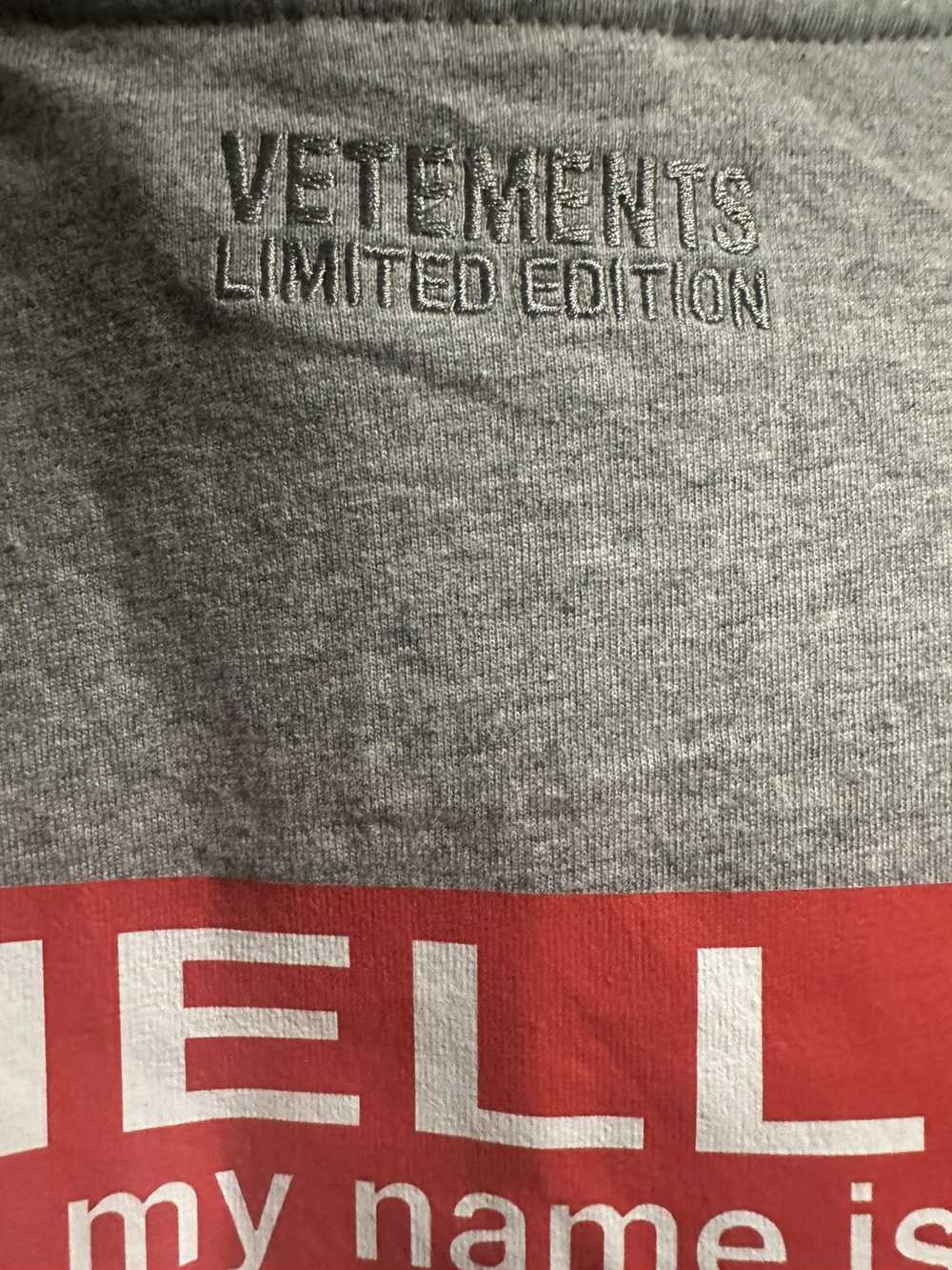 Vetements Hello my name is vetements t shirt - image 4