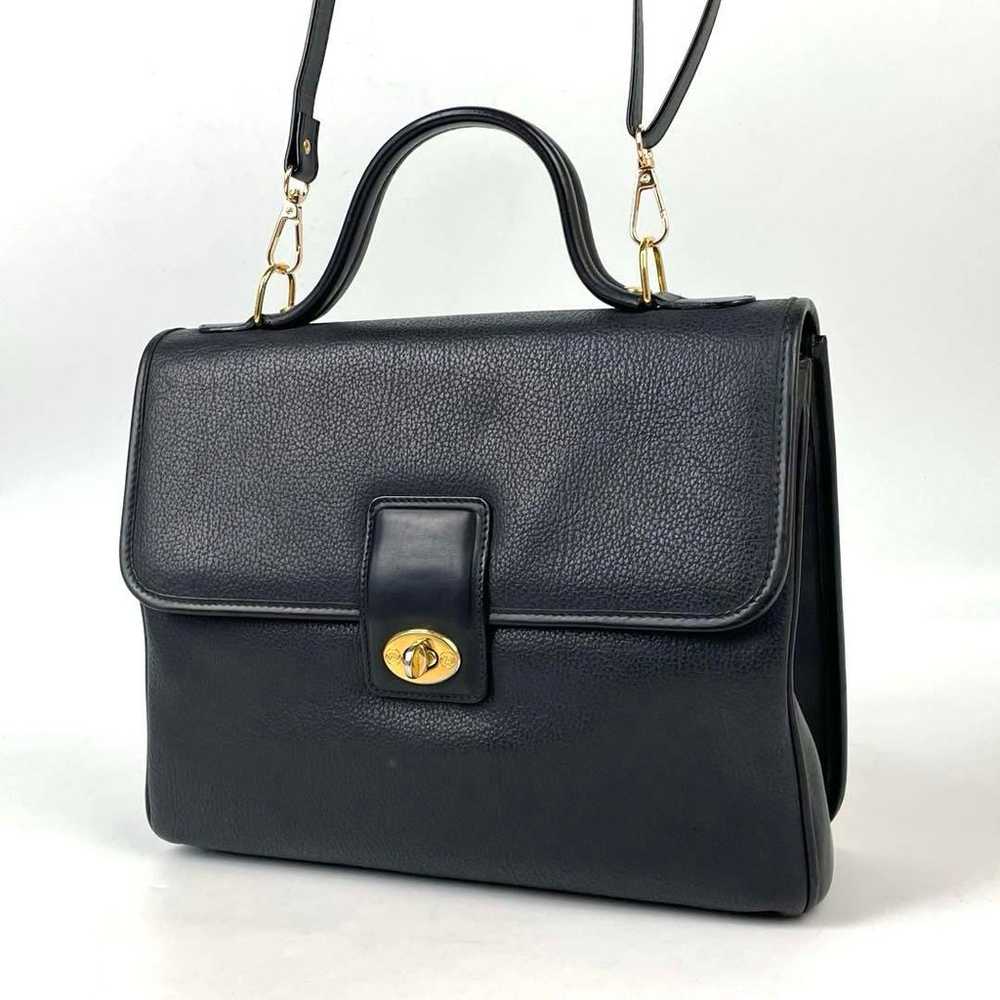 Rare Gucci handbag 2way with turn-lock and gold h… - image 2