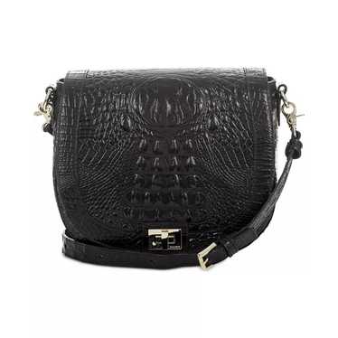 Brahmin Melbourne Black Croc Embossed Leather Cro… - image 1