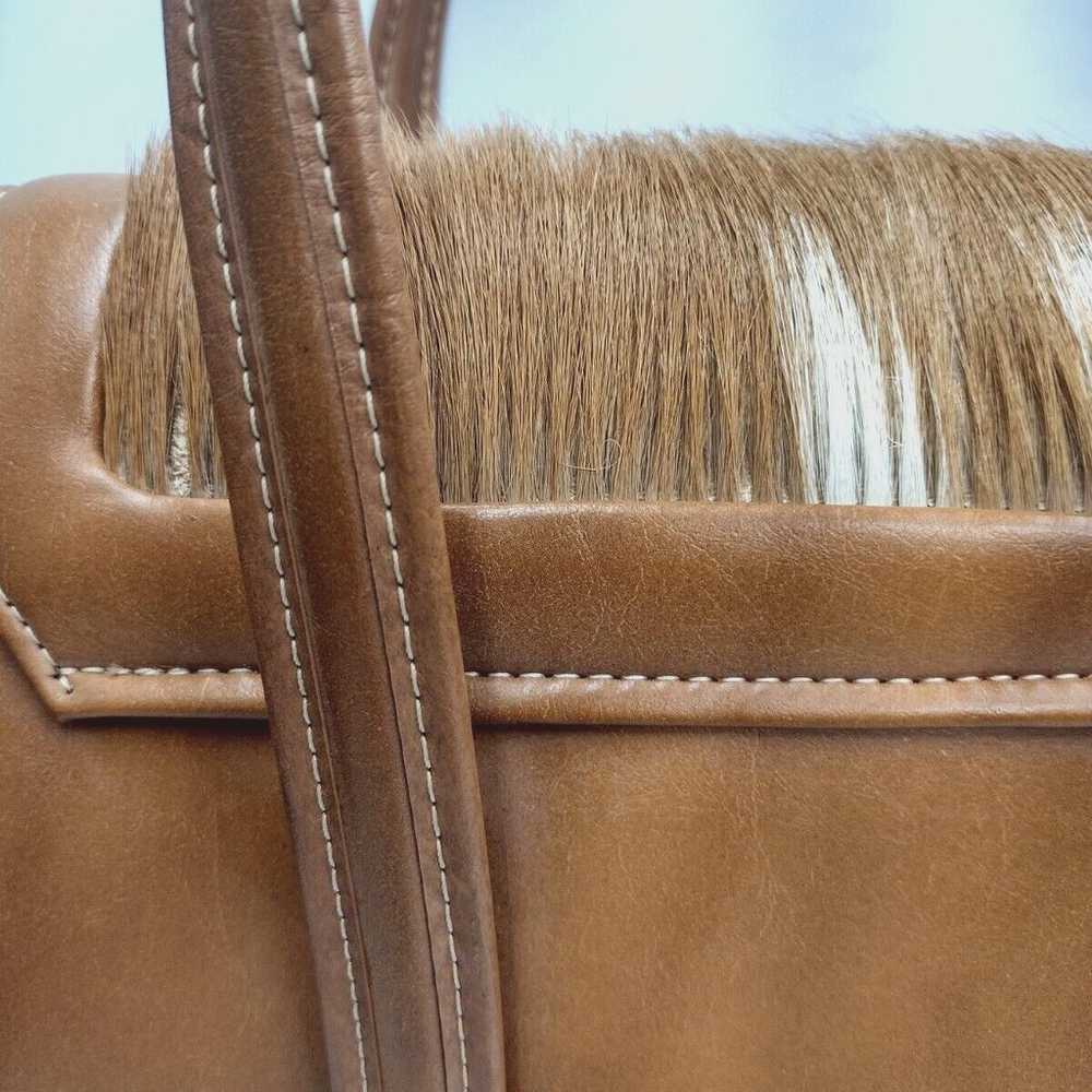 60's DaMic Leather Handbag Sauvaged Leather w/ Co… - image 5