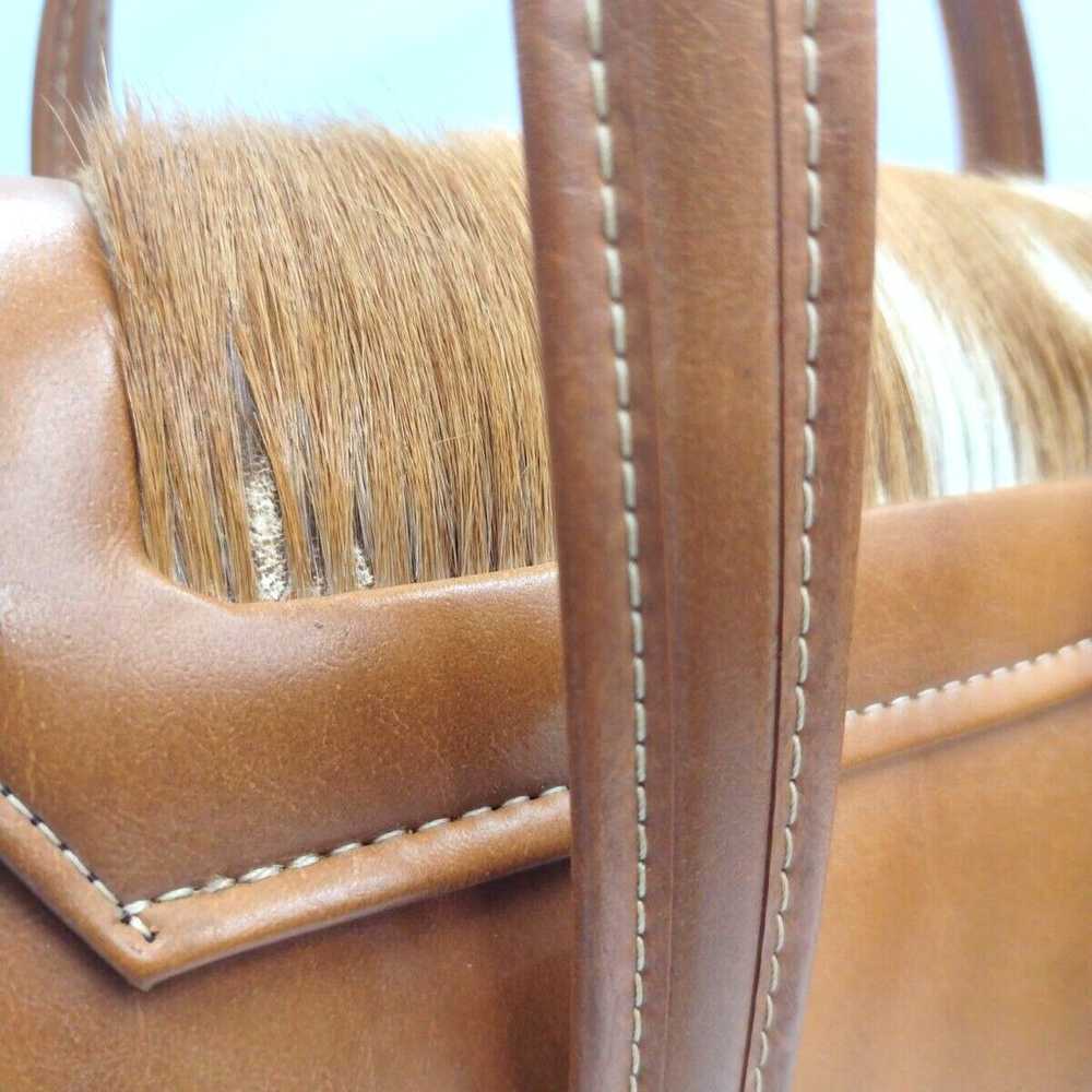 60's DaMic Leather Handbag Sauvaged Leather w/ Co… - image 6