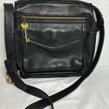 Vintage 1954 Fossil Pebbled Leather Shoulder Bag 7