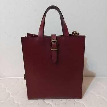 lona LONA Library Tote - Wine with Shoulder Strap