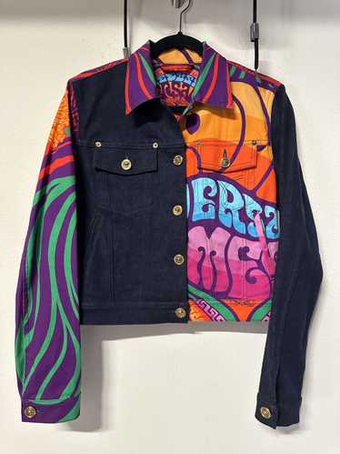 Versace Retro psychedelic trucker jacket